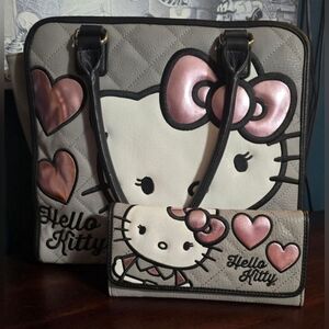 Loungefly Loves Hello Kitty Satchel with Matching Wallet